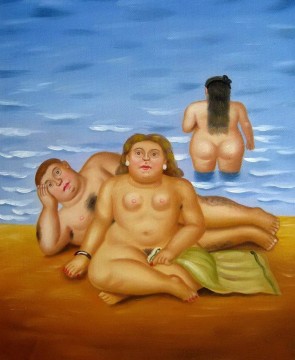 nageurs Fernando Botero Peinture à l'huile